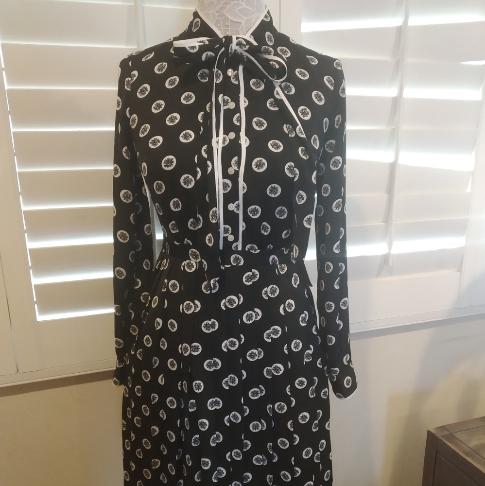 ModCloth Black & White Midi Dress